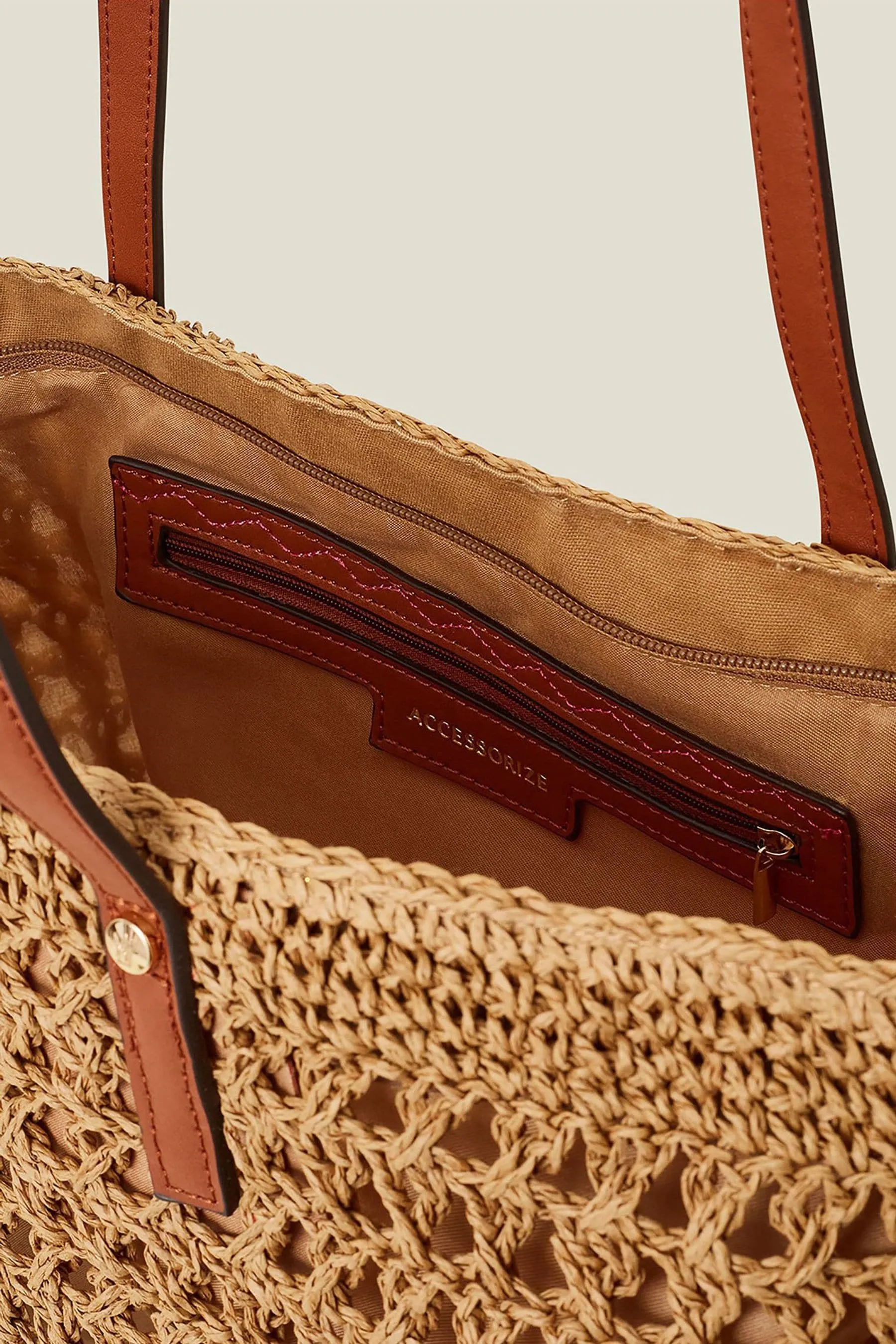 Accessorize - Borsa sulle spalle in rafia