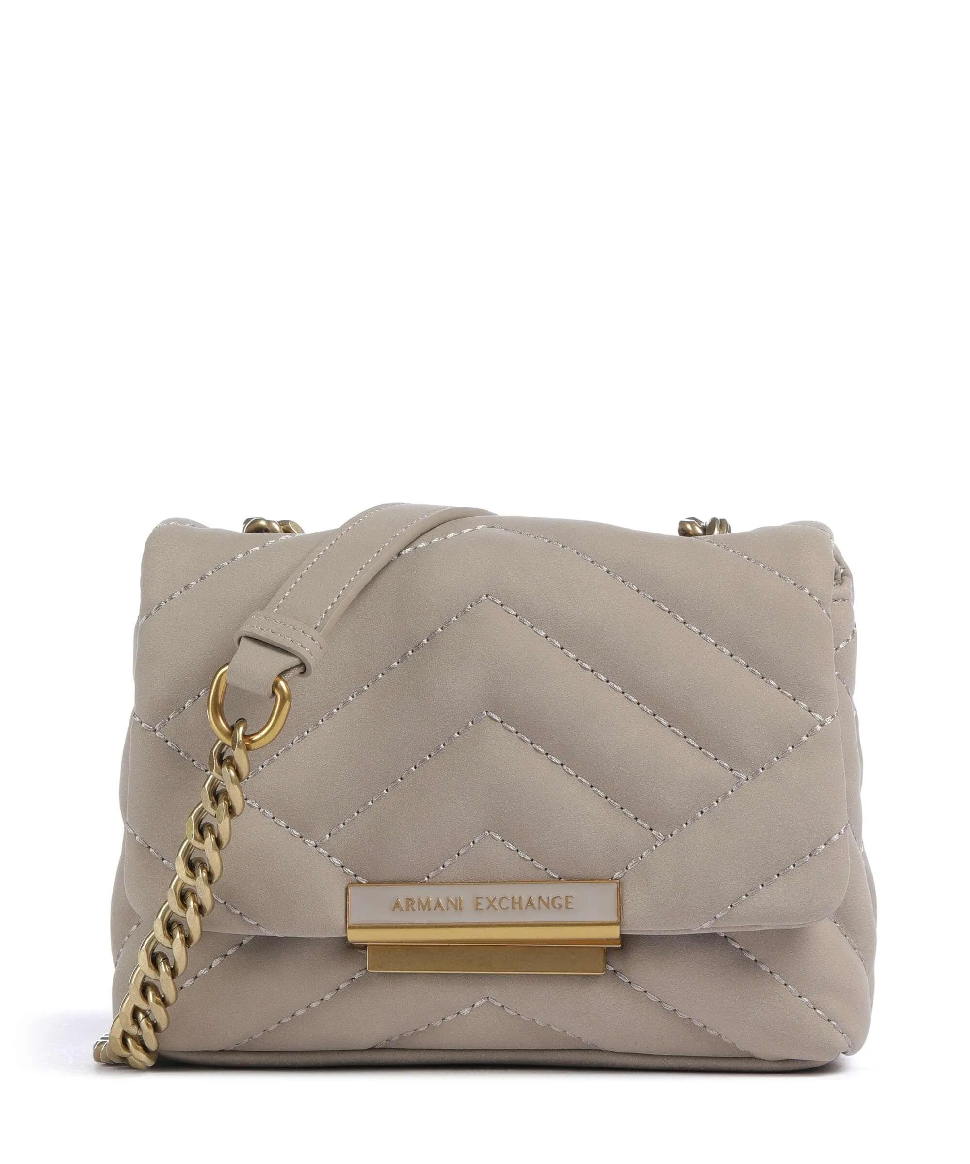  Armani Exchange Victoria Mini Borsa a tracolla pelle sintetica beige  