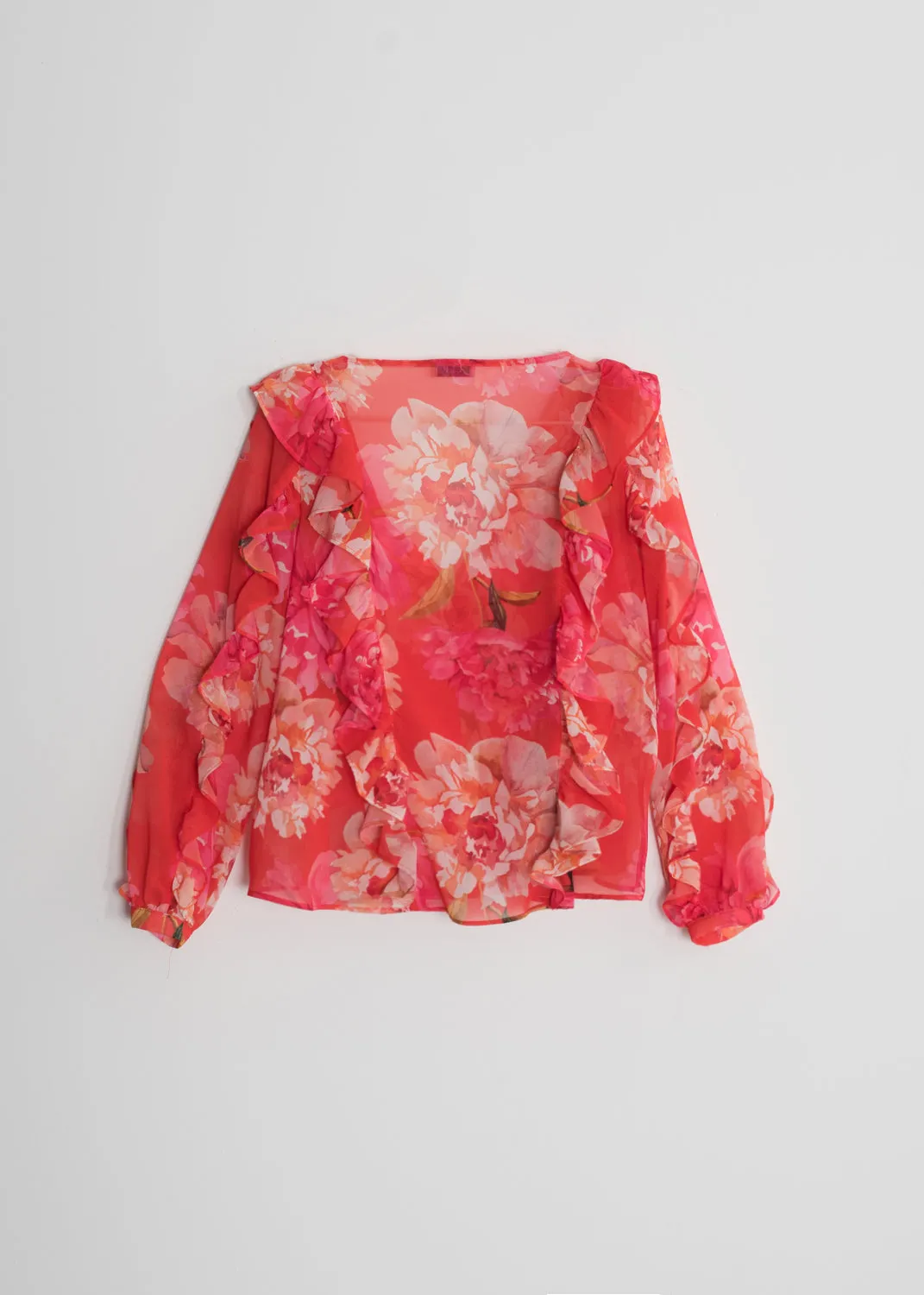 Blusa con stampa floreale