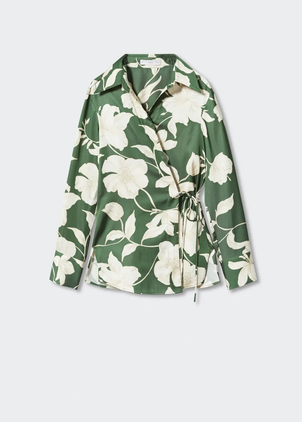 Blusa satinata floreale