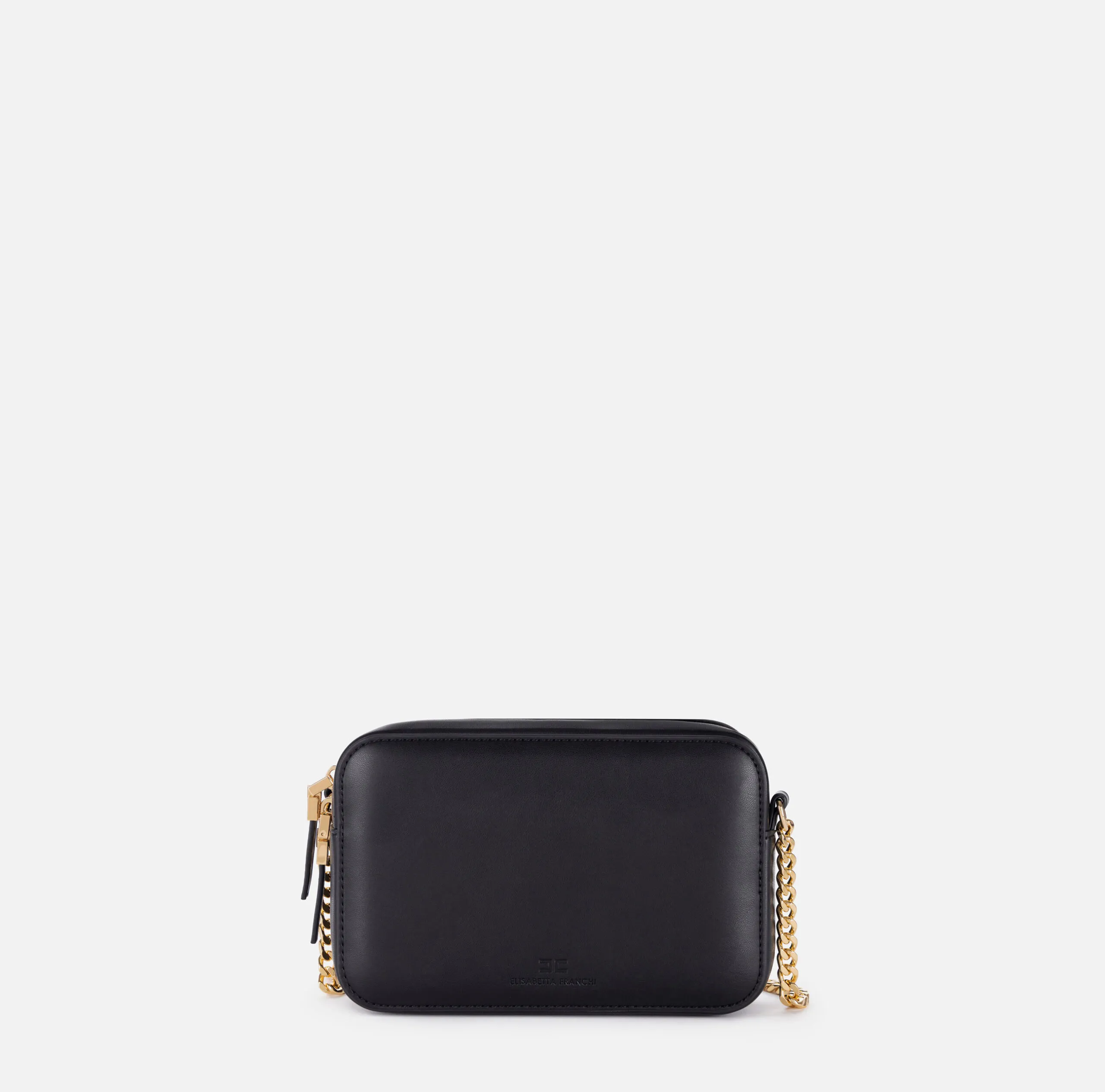 BORSA A TRACOLLA IN MATERIALE EFFETTO PELLE CON ANGOLI IN METALLO ELISABETTA FRANCHI