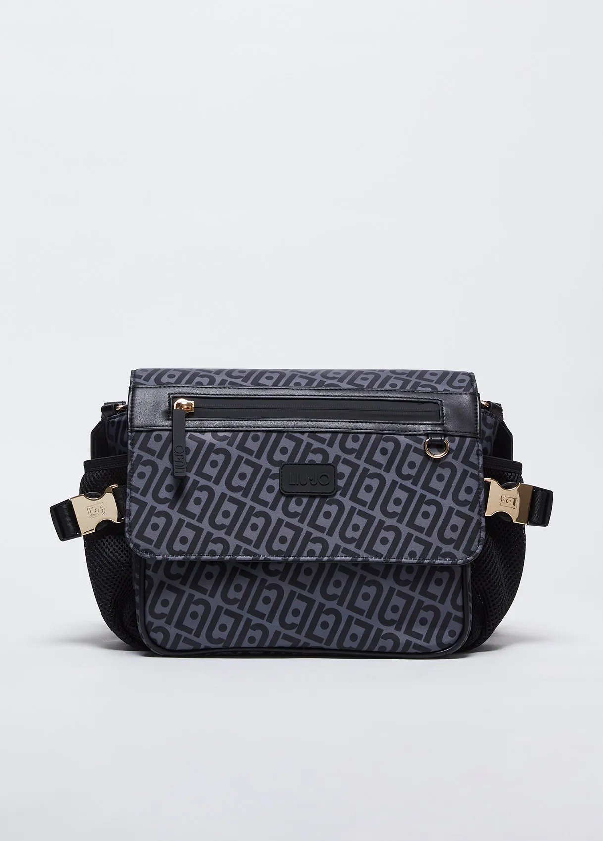 Borsa a tracolla in nylon con logo