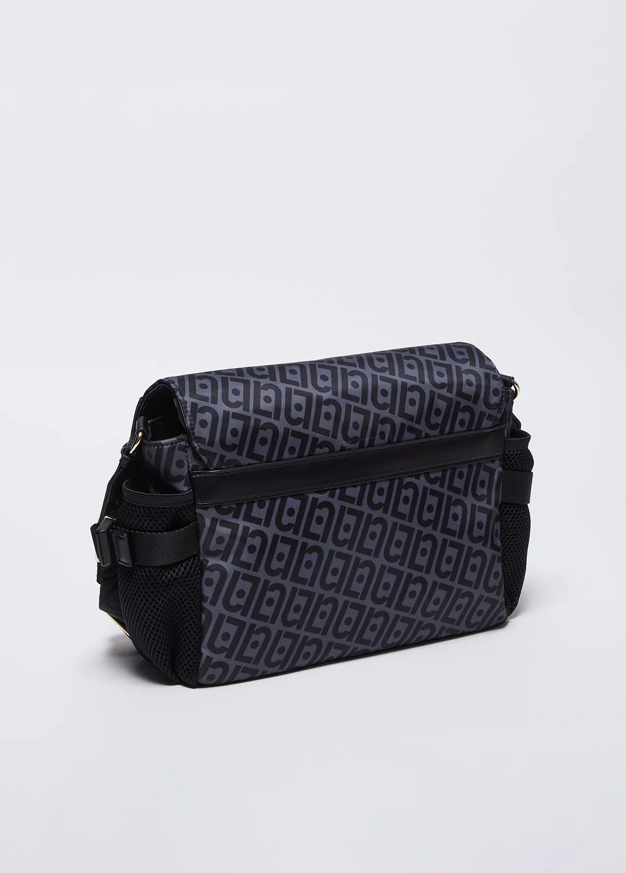 Borsa a tracolla in nylon con logo