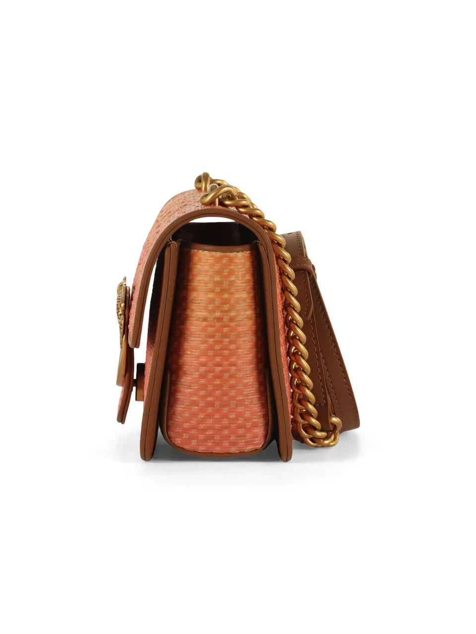 Borsa a tracolla in pelle e rafia LOVE ONE MINI LIGHT CL.