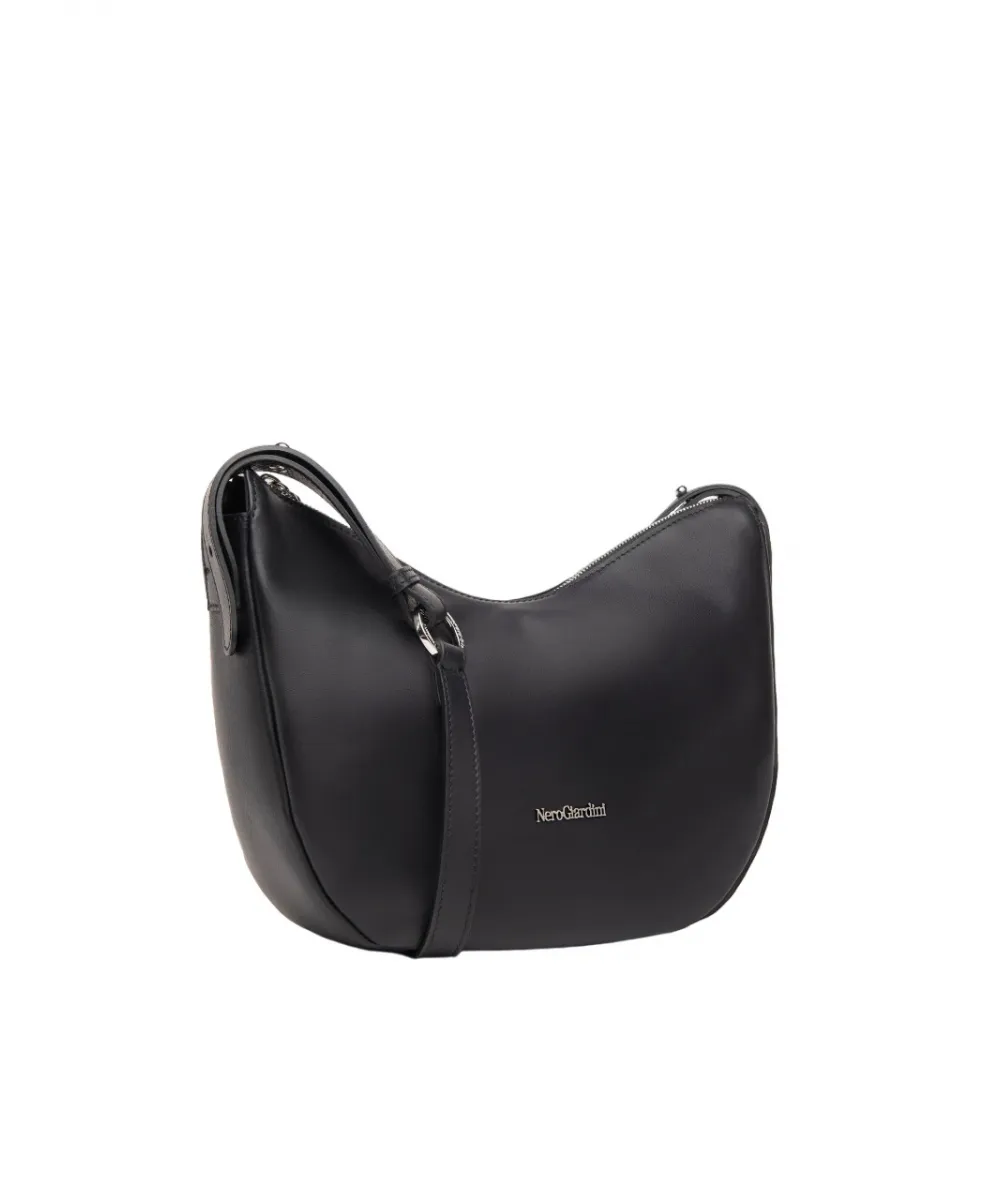 Borsa A Tracolla In Pelle Nero