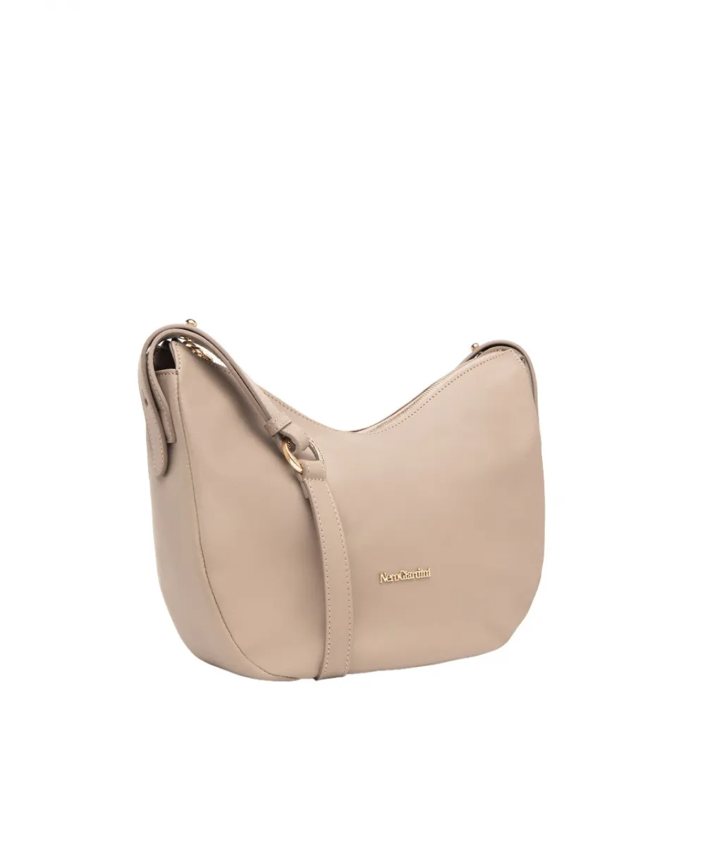 Borsa A Tracolla In Pelle Tortora