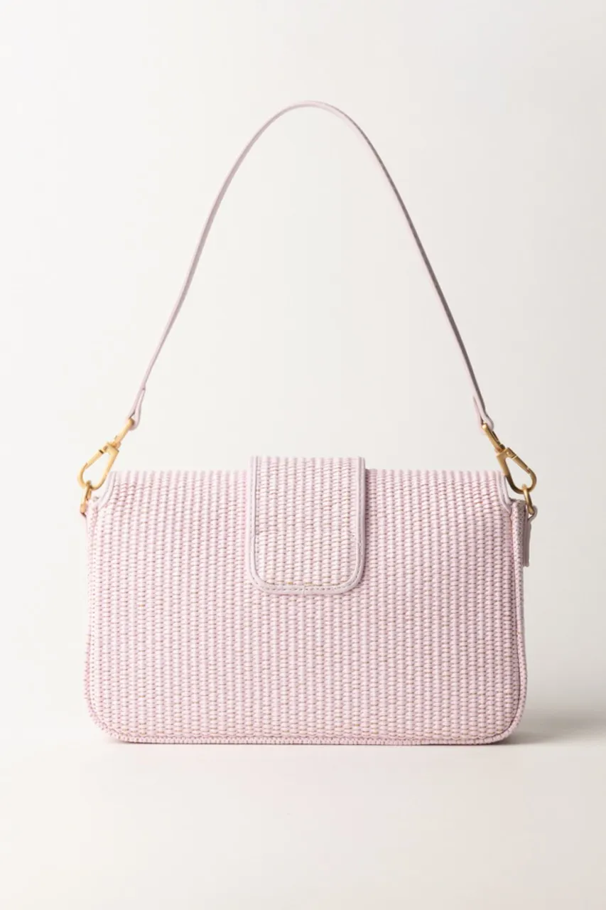 Borsa Amie in rafia PASTEL PINK