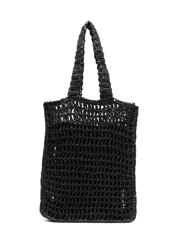 Borsa con rafia intrecciata
