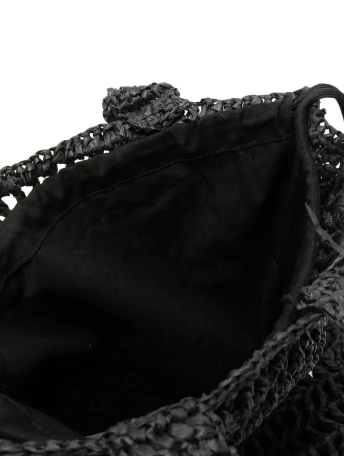 Borsa con rafia intrecciata