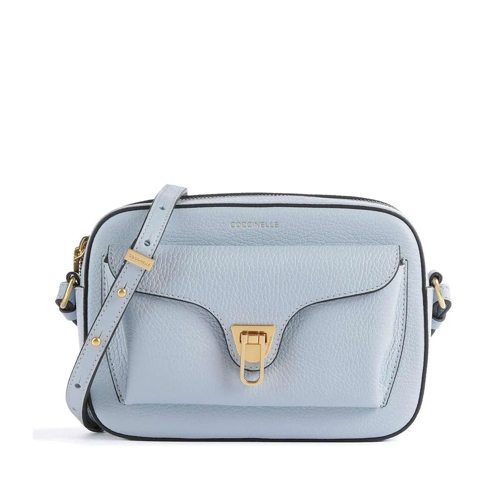 Borsa Donna a Tracolla COCCINELLE in Pelle Mist Blue linea Beat Soft Misura Media