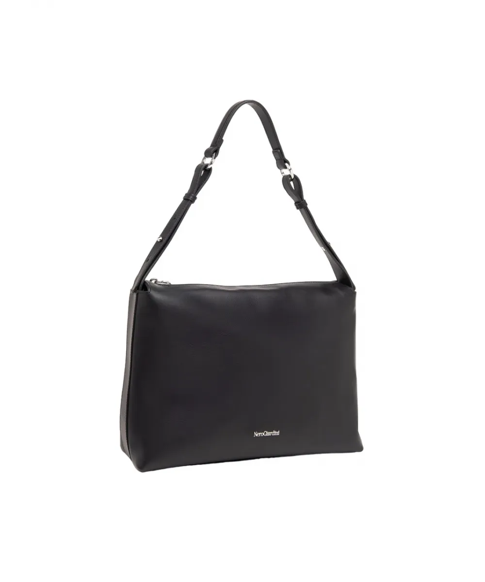 Borsa Hobo In Pelle Nero