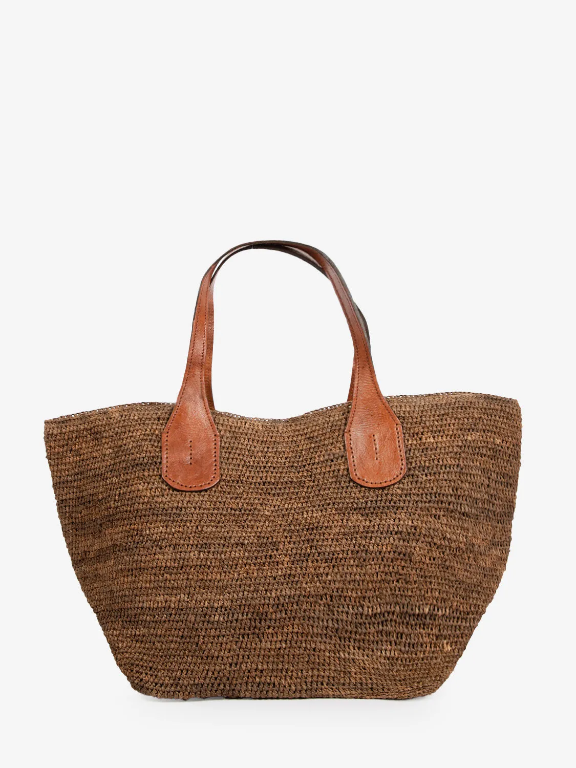 Borsa in rafia Tokyo II dark tea