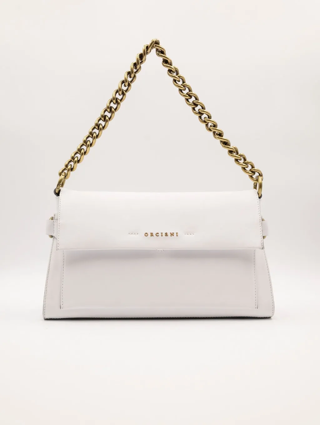 Borsa Longuette Missy Orciani in Pelle Liscia Bianca