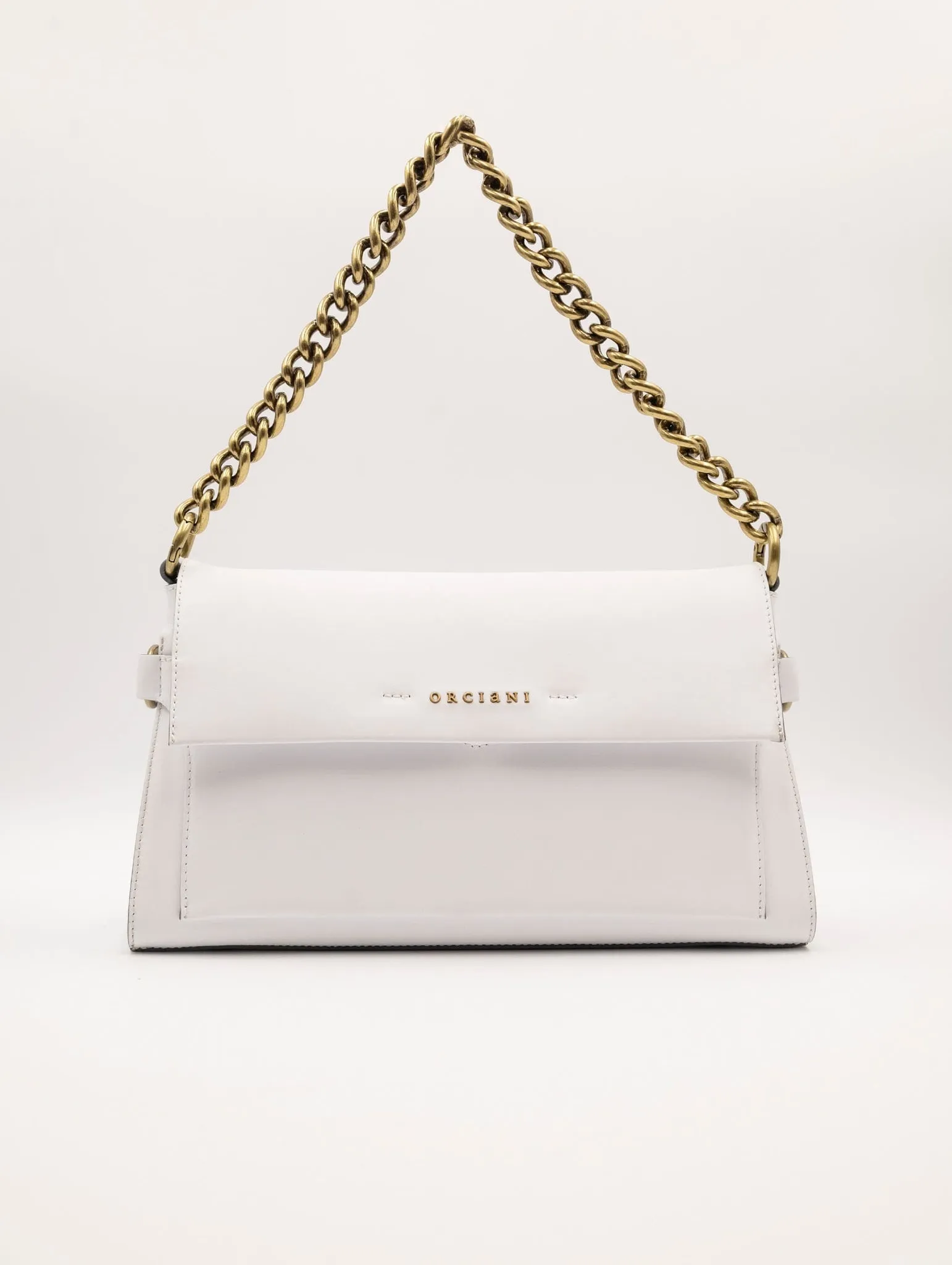 Borsa Longuette Missy Orciani in Pelle Liscia Bianca