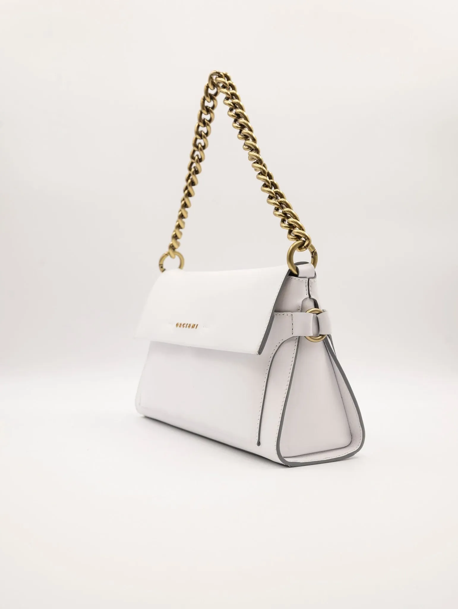 Borsa Longuette Missy Orciani in Pelle Liscia Bianca