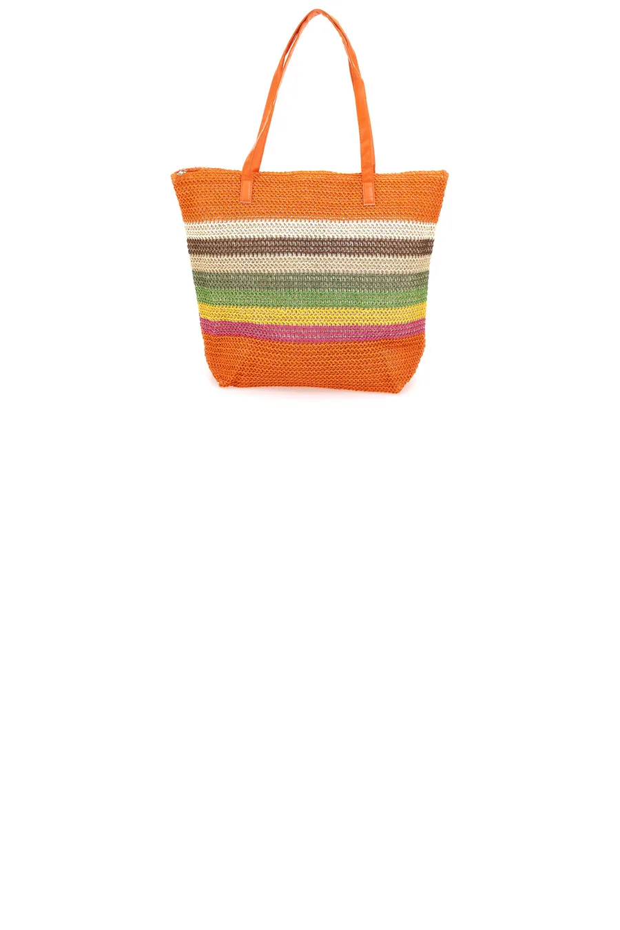 Borsa Mare Arancione In Rafia First Lady XI Y008