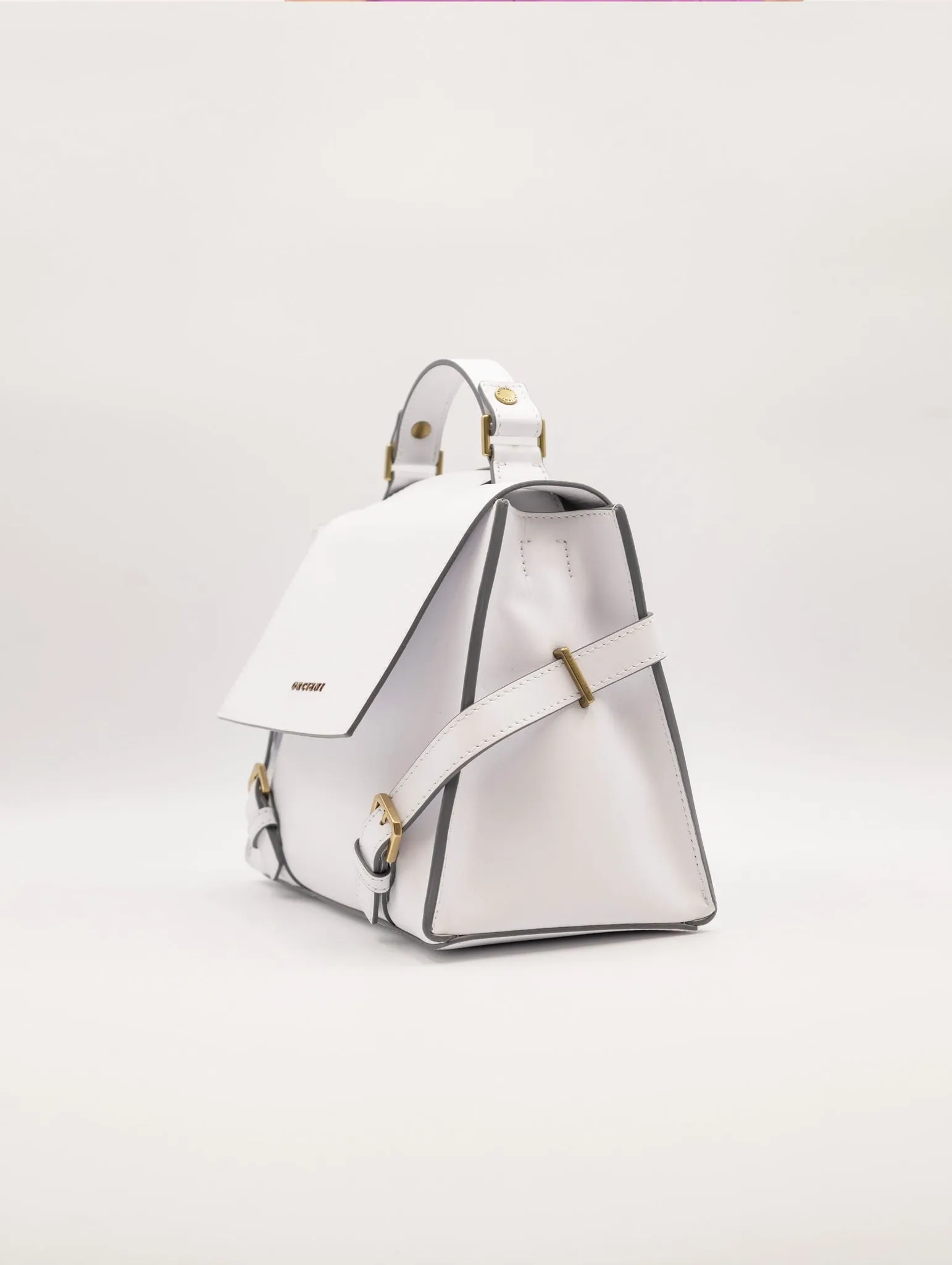 Borsa Sveva Orciani Couture Piccola in Pelle Liscia Bianco