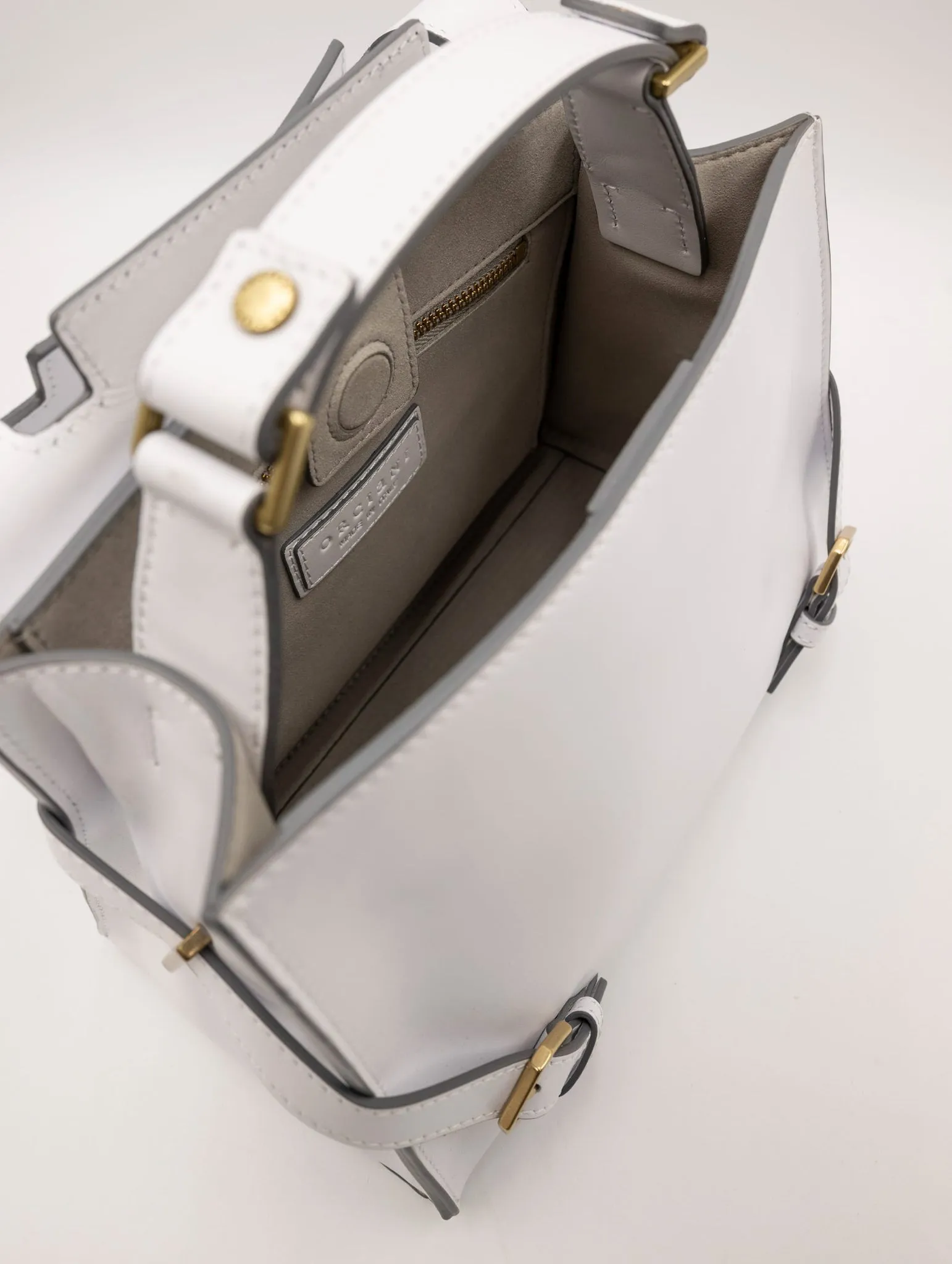 Borsa Sveva Orciani Couture Piccola in Pelle Liscia Bianco