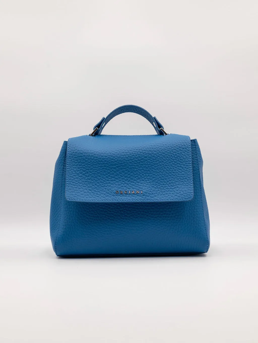 Borsa Sveva Soft Orciani Piccola in Pelle Martellata Blu Elettrico