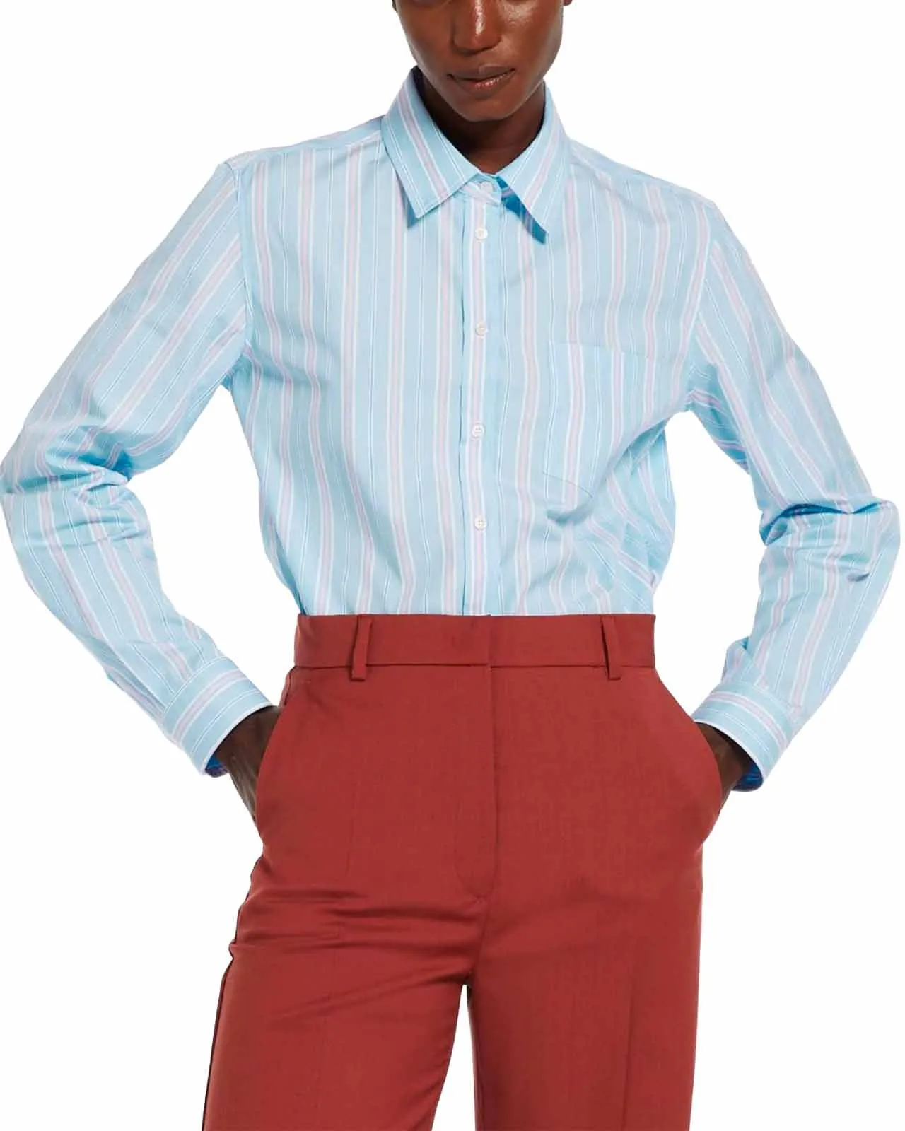 Camicia Bahamas cotone cielo