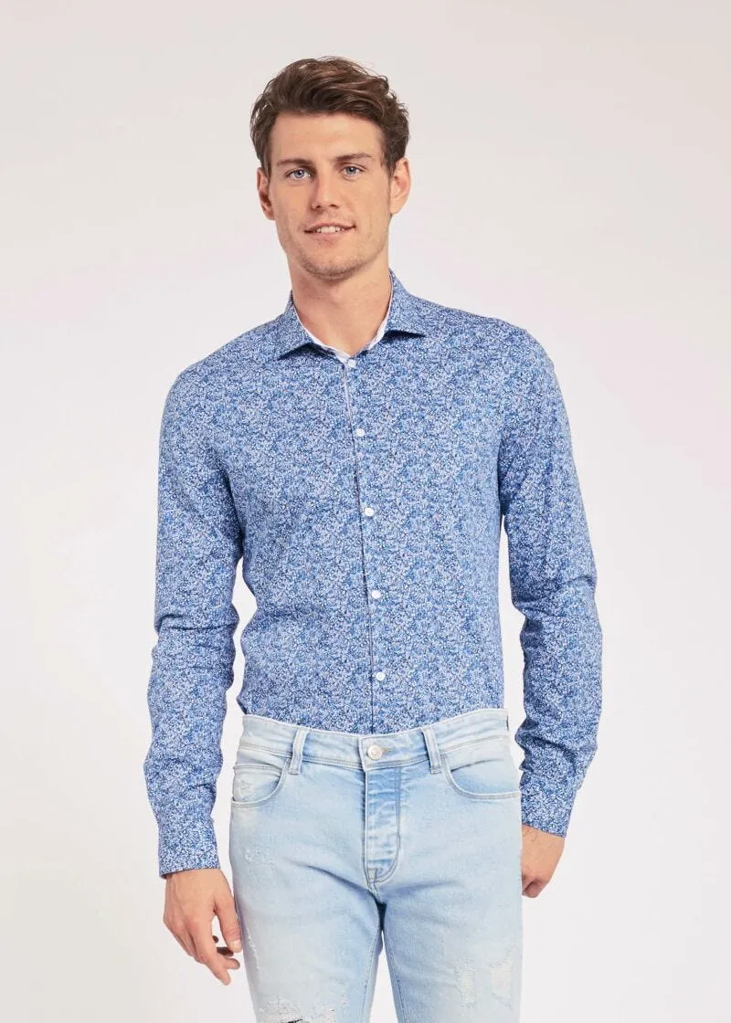 Camicia in cotone floreale