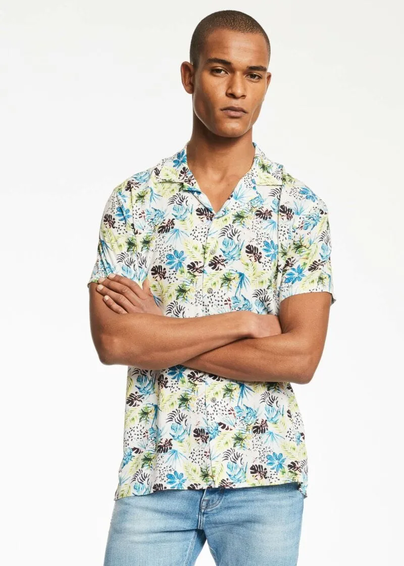 Camicia in viscosa con stampa