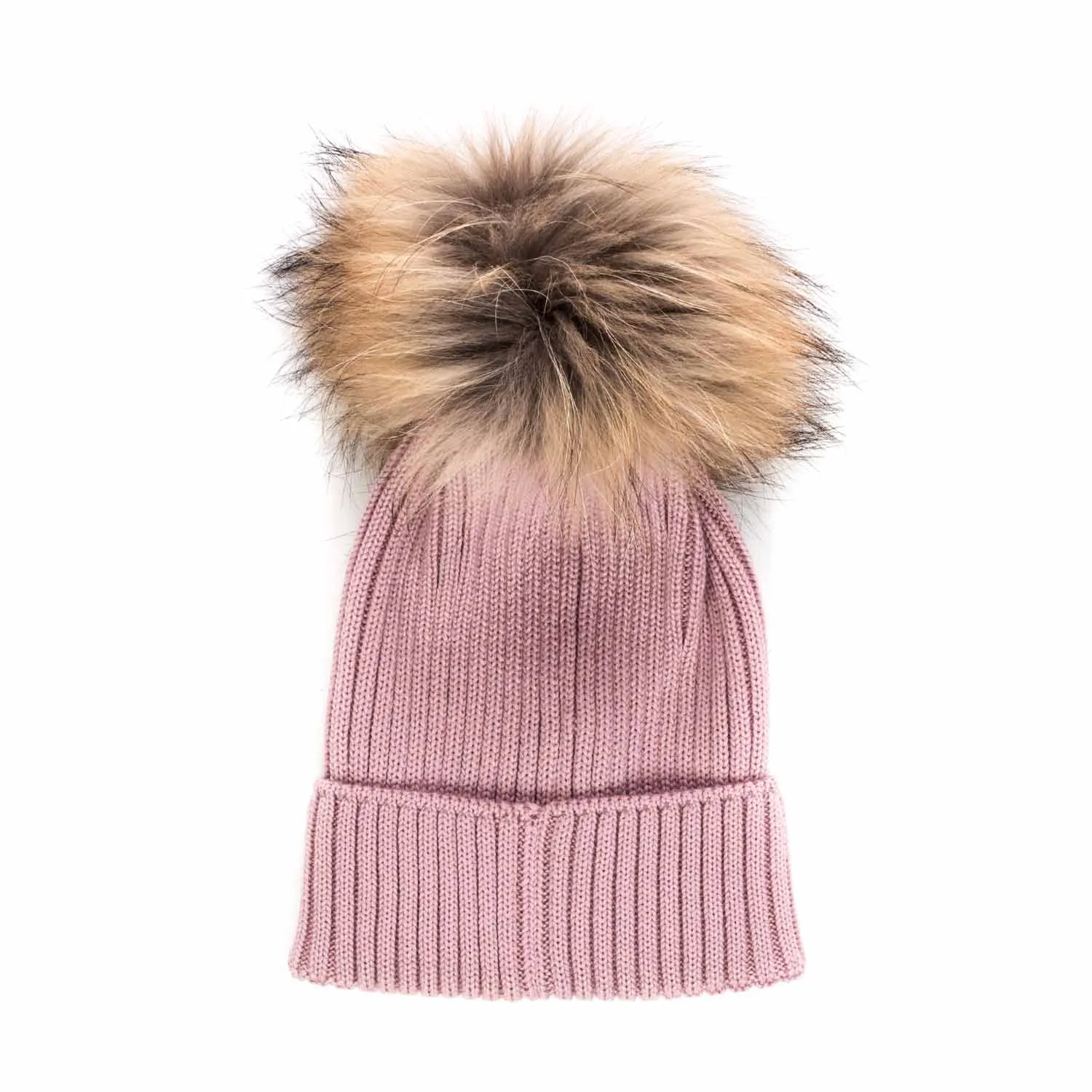Cappello Rosa In Lana Bambina