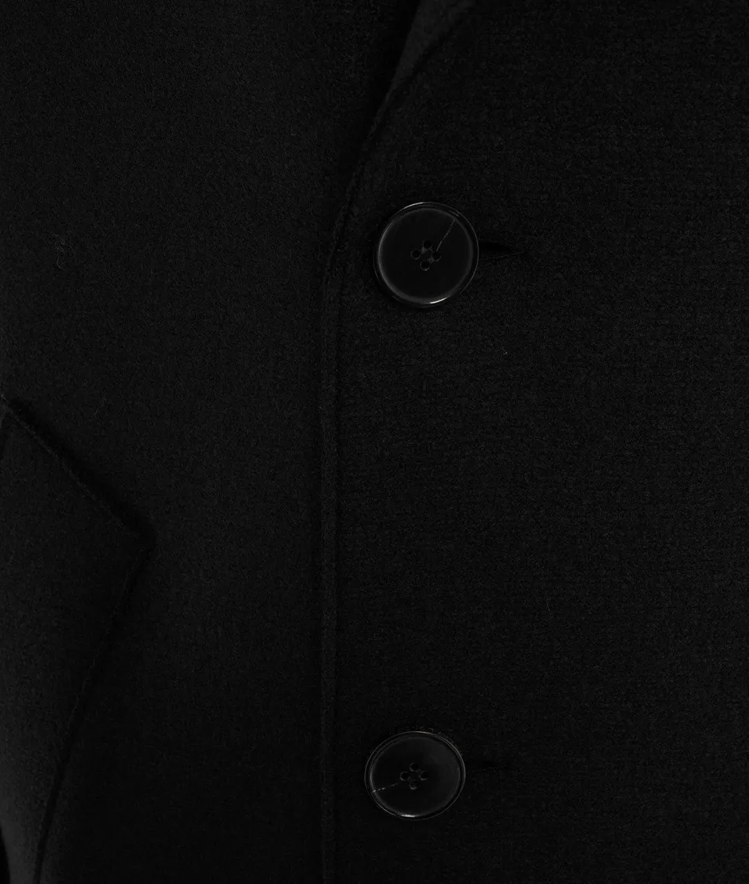 Cappotto a doppiopetto nero nero
