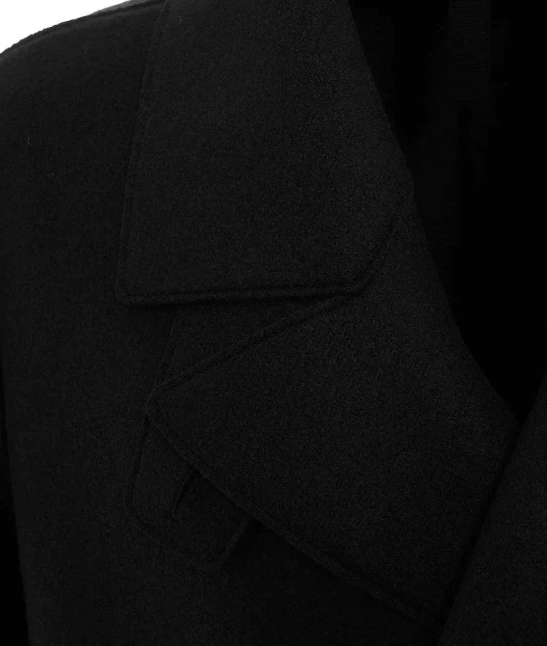 Cappotto a doppiopetto nero nero