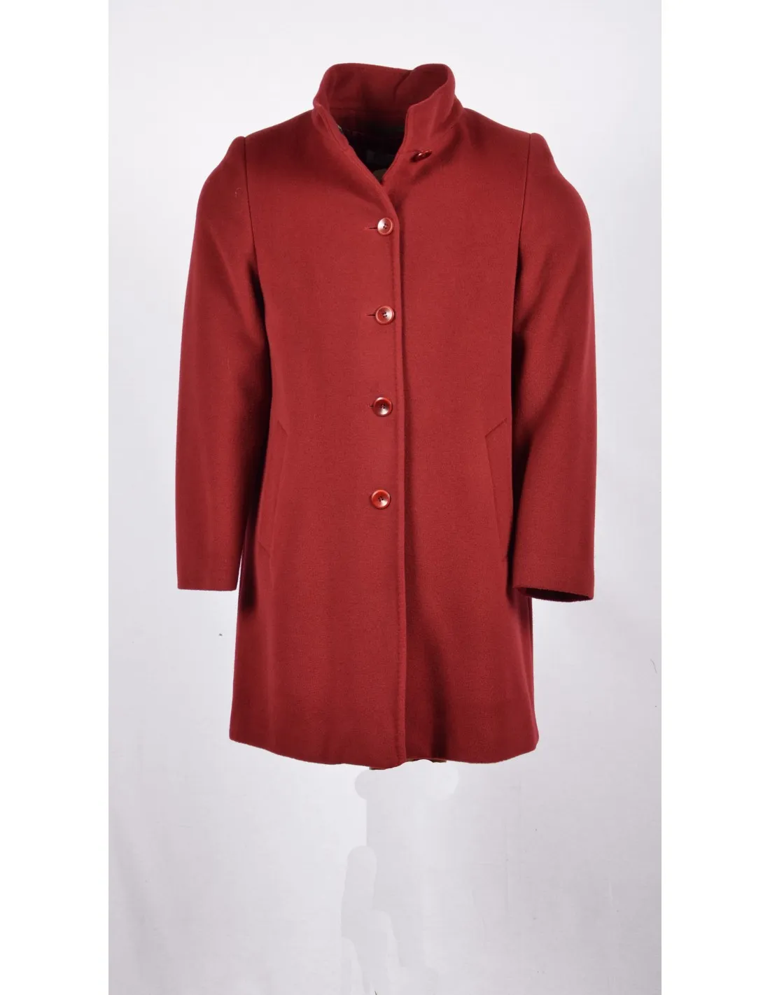 Cappotto Donna in lana Mod Donatella Bordeux