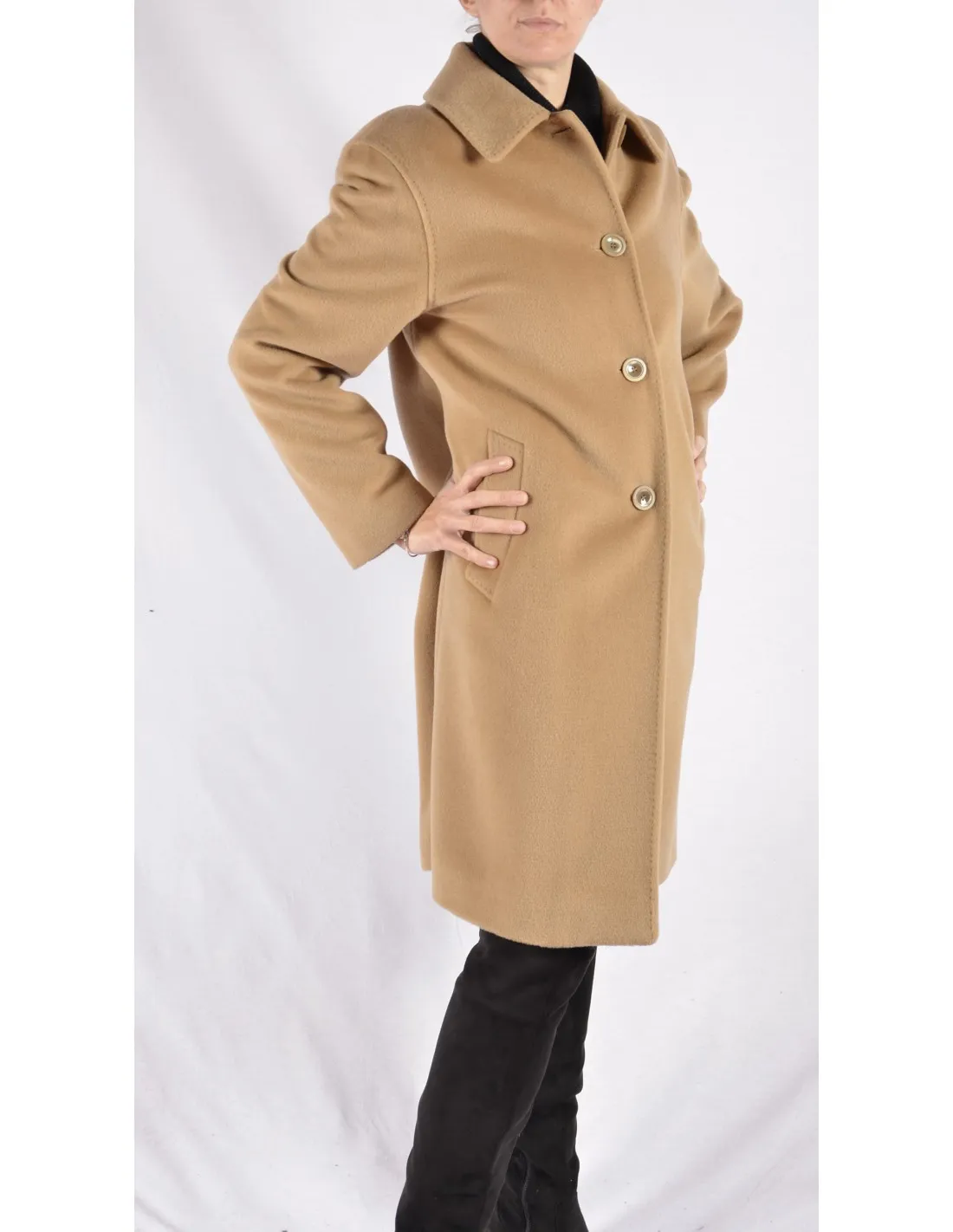 Cappotto Donna in lana Mod Gaia Beige
