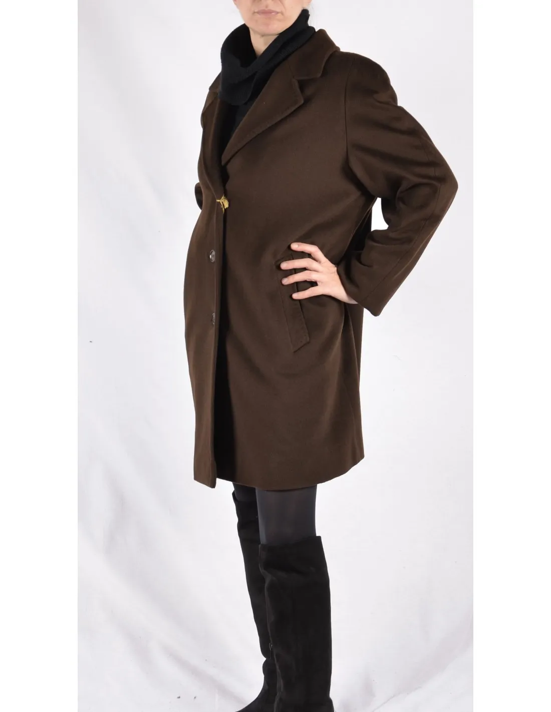 Cappotto Donna Loropiana pura lana Mod Iris marrone