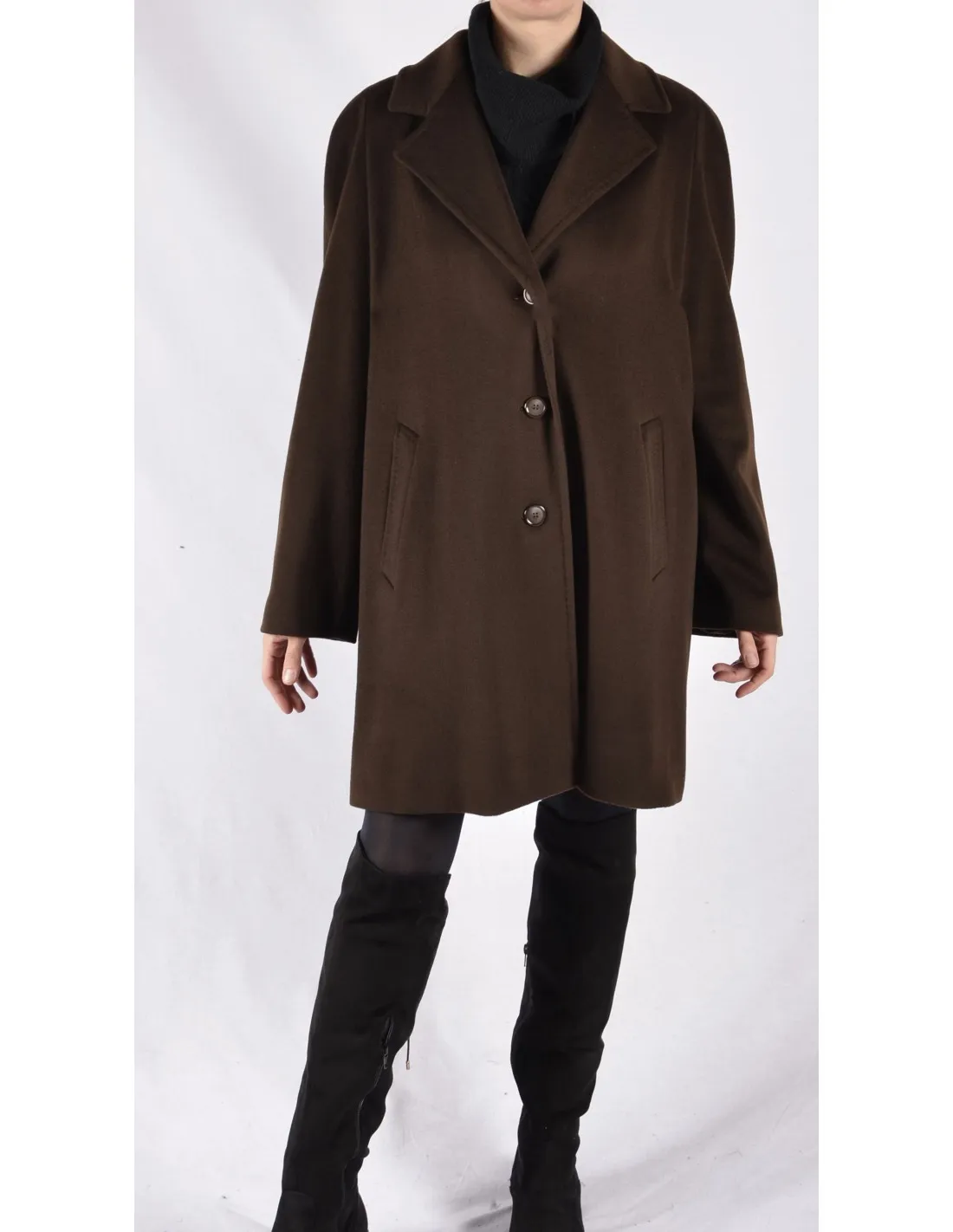 Cappotto Donna Loropiana pura lana Mod Iris marrone