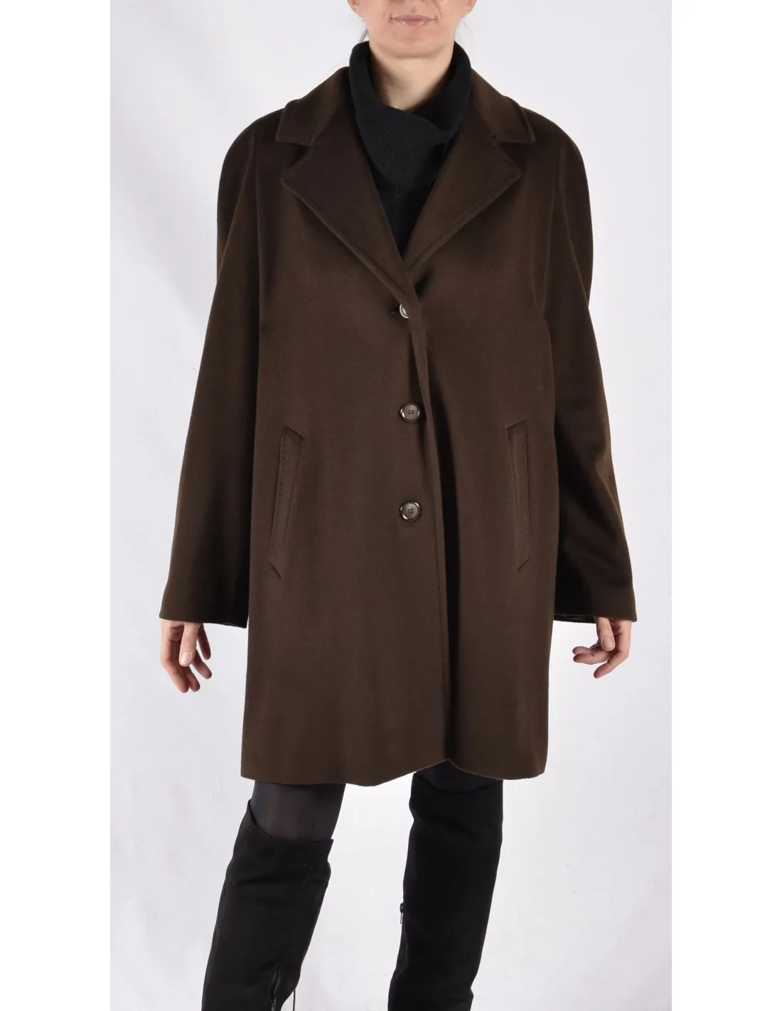 Cappotto Donna Loropiana pura lana Mod Iris marrone