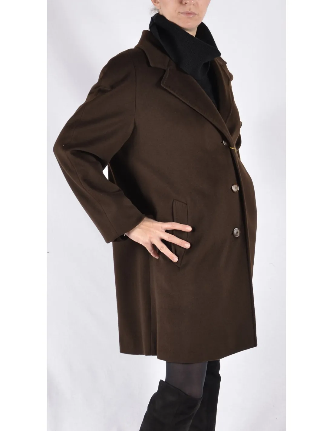 Cappotto Donna Loropiana pura lana Mod Iris marrone