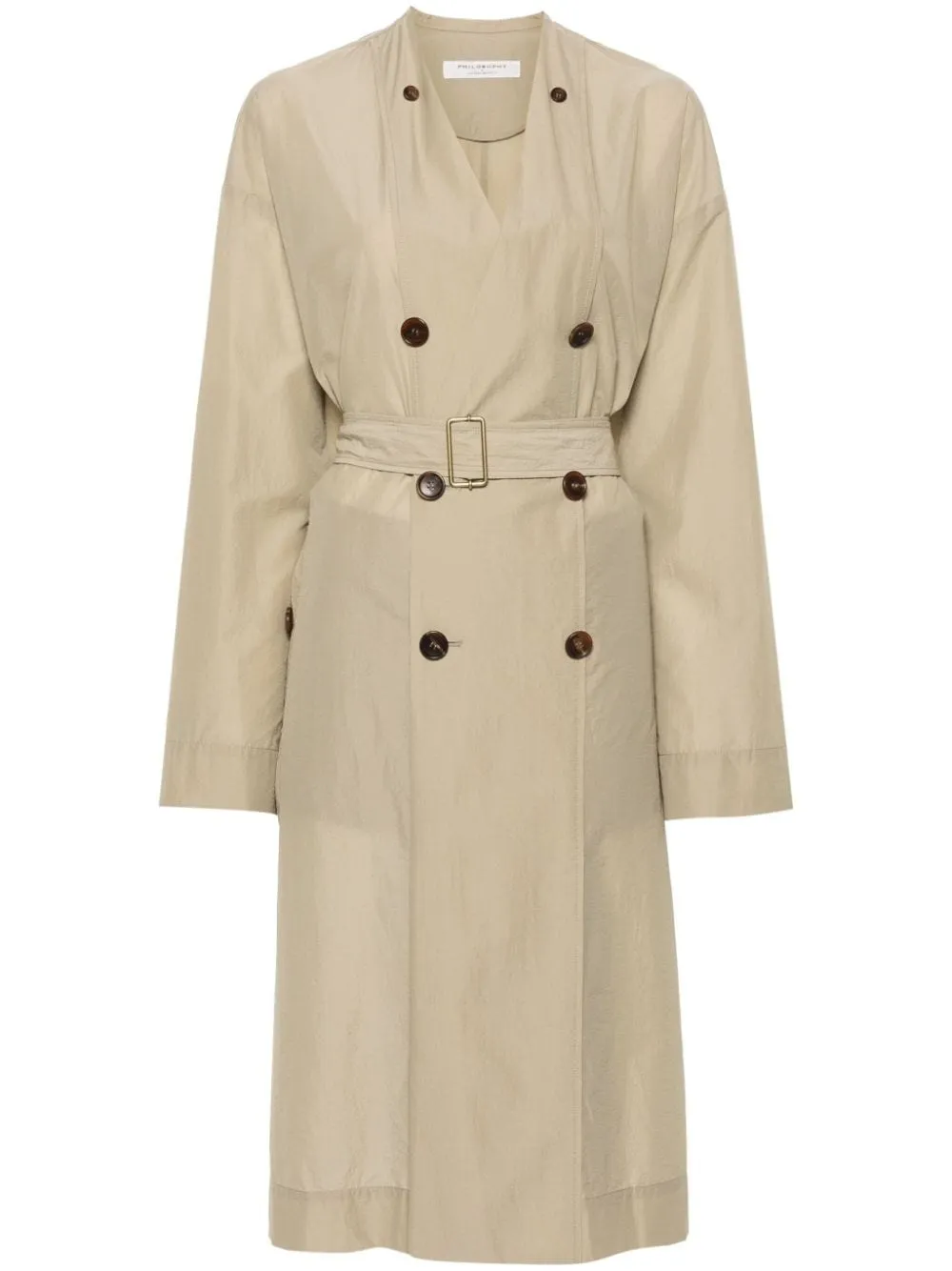 Cappotto doppiopetto in grigio - donna