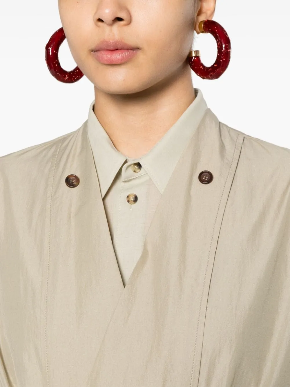 Cappotto doppiopetto in grigio - donna