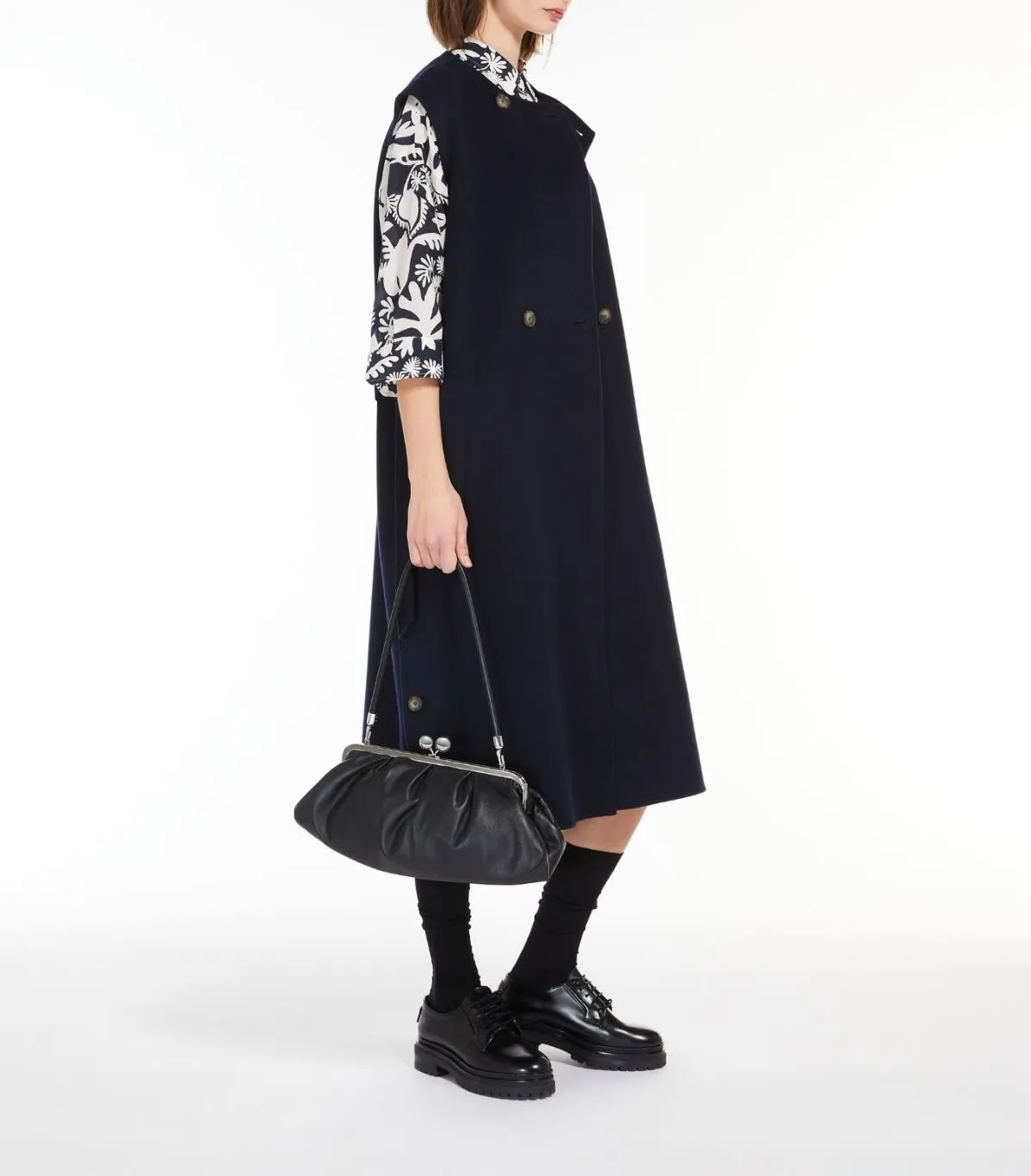 Cappotto doppiopetto in lana