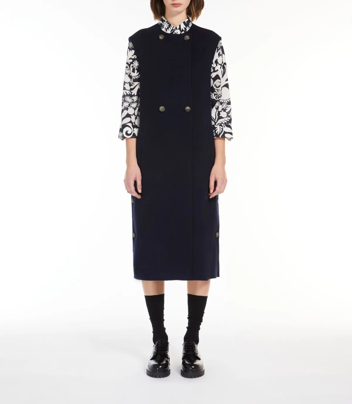 Cappotto doppiopetto in lana
