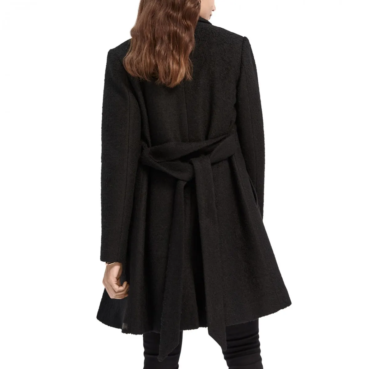 Cappotto In Misto Lana, Nero