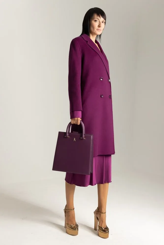 Cappotto in panno doppiopetto Futuristic Purple