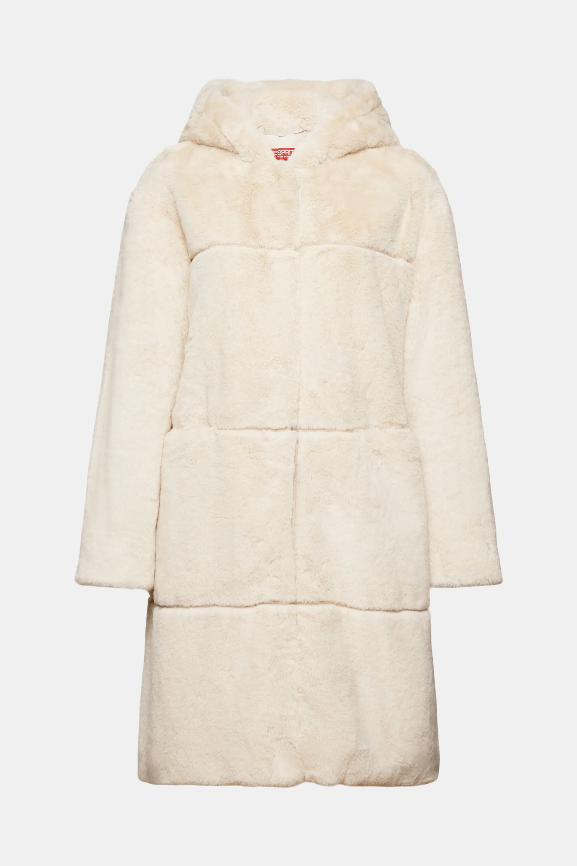 Cappotto in pelliccia sintetica con cappuccio