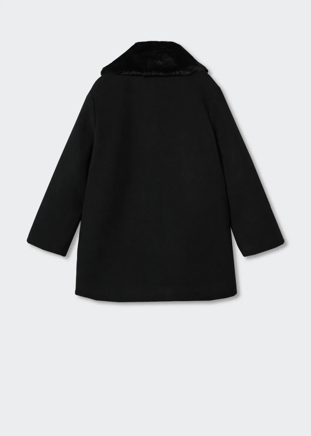 Cappotto lana collo pelliccia