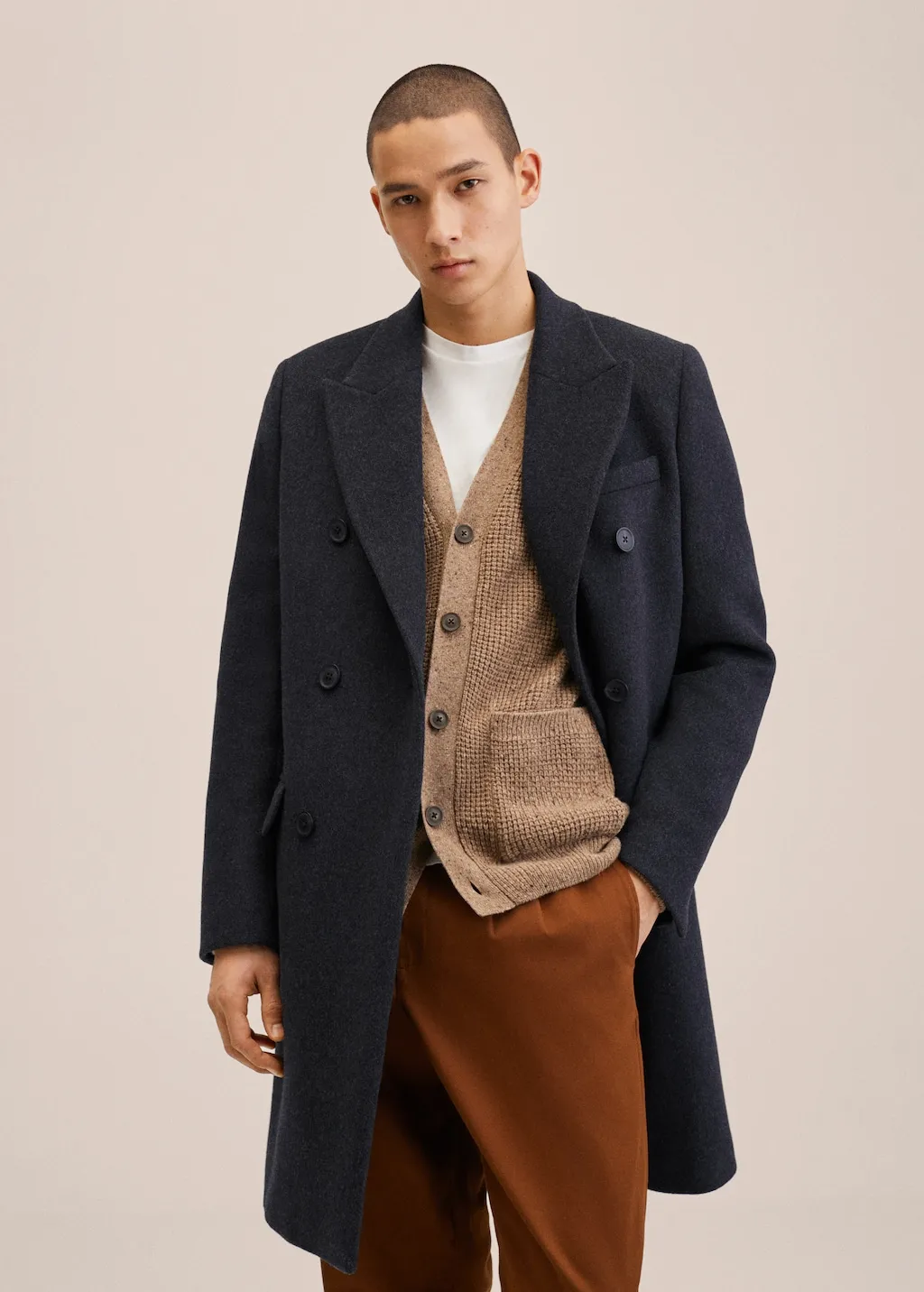Cappotto lana incrociato