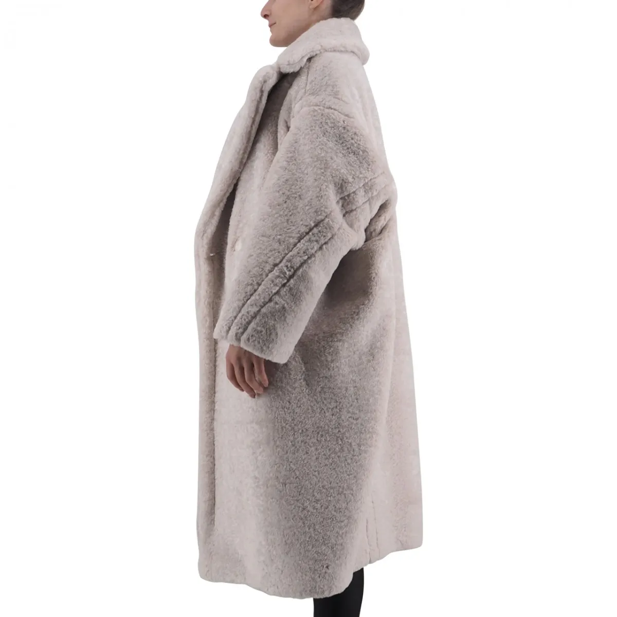 Cappotto Over Doppiopetto Eco Fur