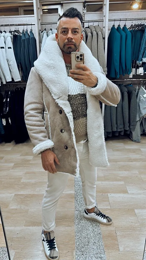 CAPPOTTO XAGON MAN IN ECOMONTONE DOPPIOPETTO COLOR BEIGE ****