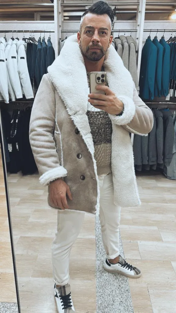 CAPPOTTO XAGON MAN IN ECOMONTONE DOPPIOPETTO COLOR BEIGE ****