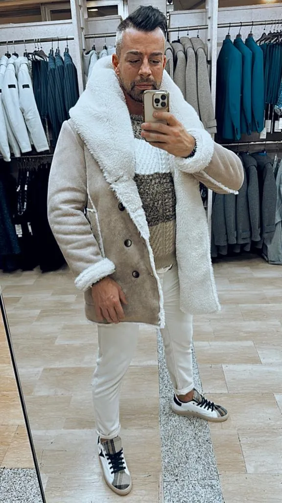 CAPPOTTO XAGON MAN IN ECOMONTONE DOPPIOPETTO COLOR BEIGE ****