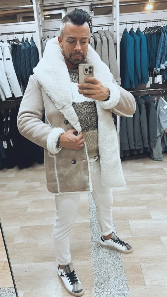 CAPPOTTO XAGON MAN IN ECOMONTONE DOPPIOPETTO COLOR BEIGE ****
