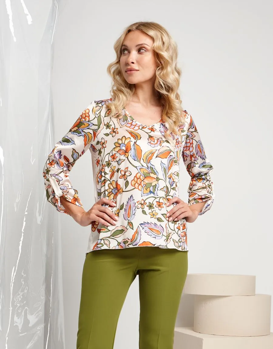 Casacca fantasia floreale